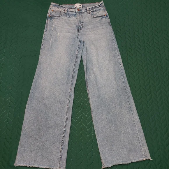 Fashion Nova Light Blue Flare Jeans - Picture 3 of 8